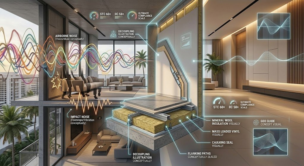 STC and IIC ratings for South Florida luxury condos